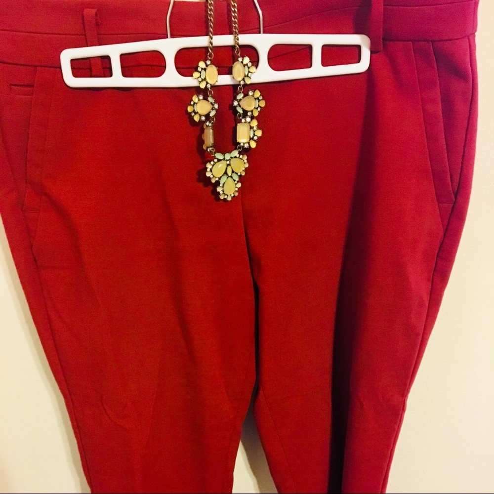 LOFT burnt sienna skinny pants